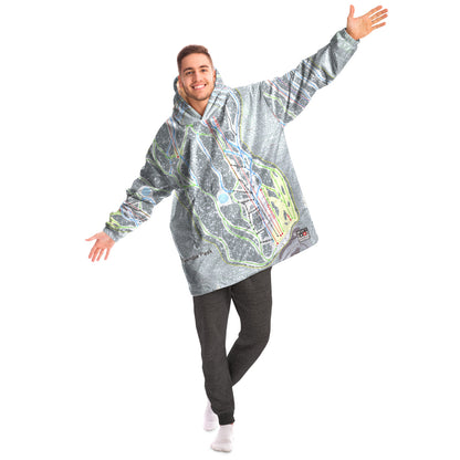 Sandia Peak, New Mexico Ski Trail Map - Snug Hoodie