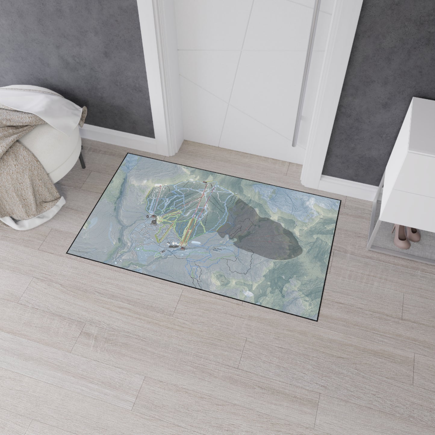 Jay Peak, Vermont Ski Resort Map Heavy Duty Floor Mat