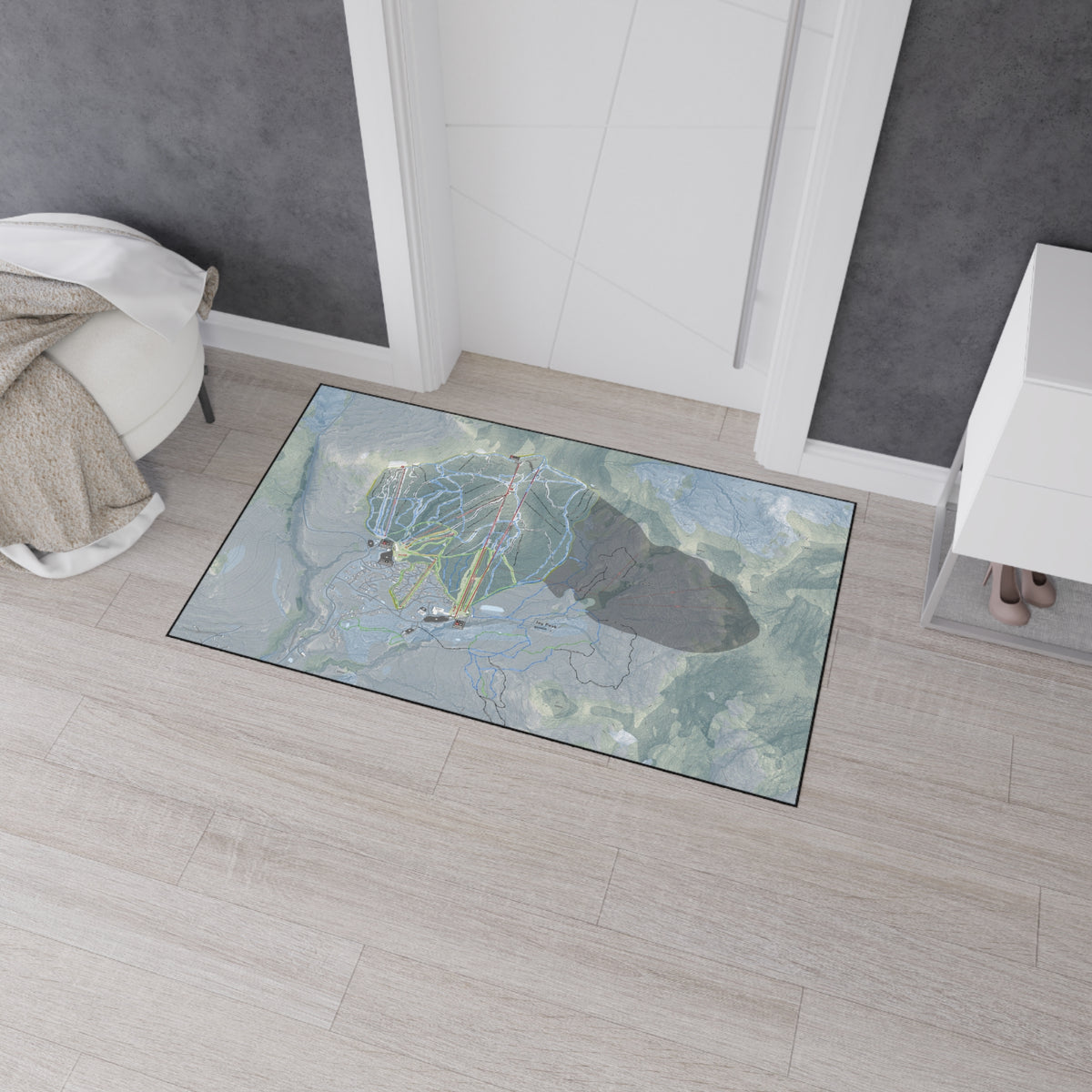 Jay Peak, Vermont Ski Resort Map Heavy Duty Floor Mat