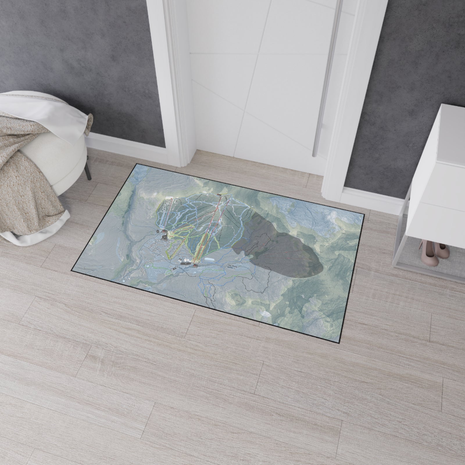 Jay Peak, Vermont Ski Resort Map Heavy Duty Floor Mat