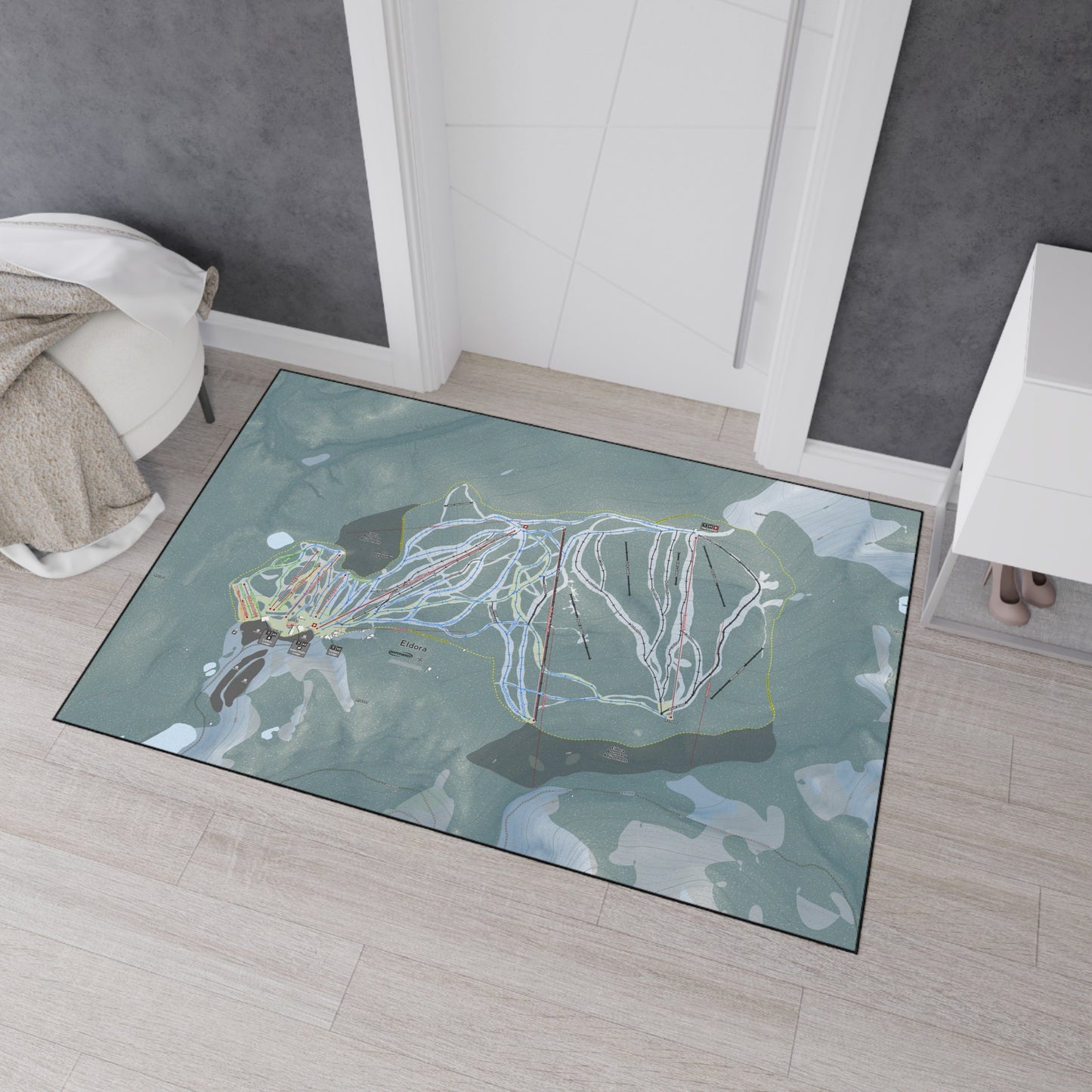 Eldora, Colorado Ski Resort Map Heavy Duty Floor Mat