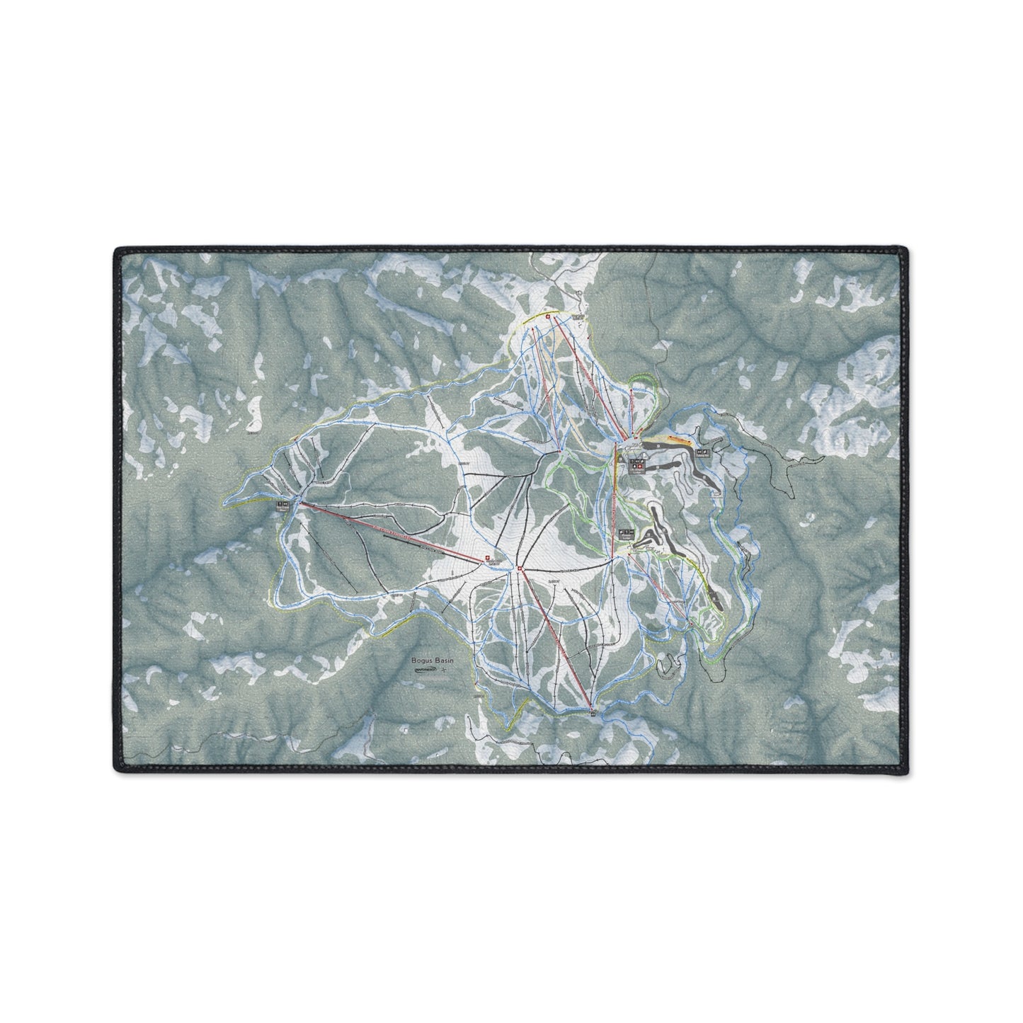 Bogus Basin, Idaho Ski Resort Map Heavy Duty Floor Mat