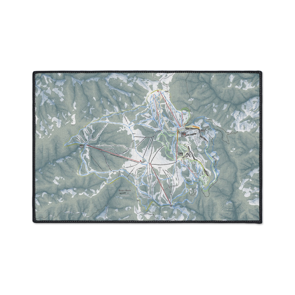 Bogus Basin, Idaho Ski Resort Map Heavy Duty Floor Mat