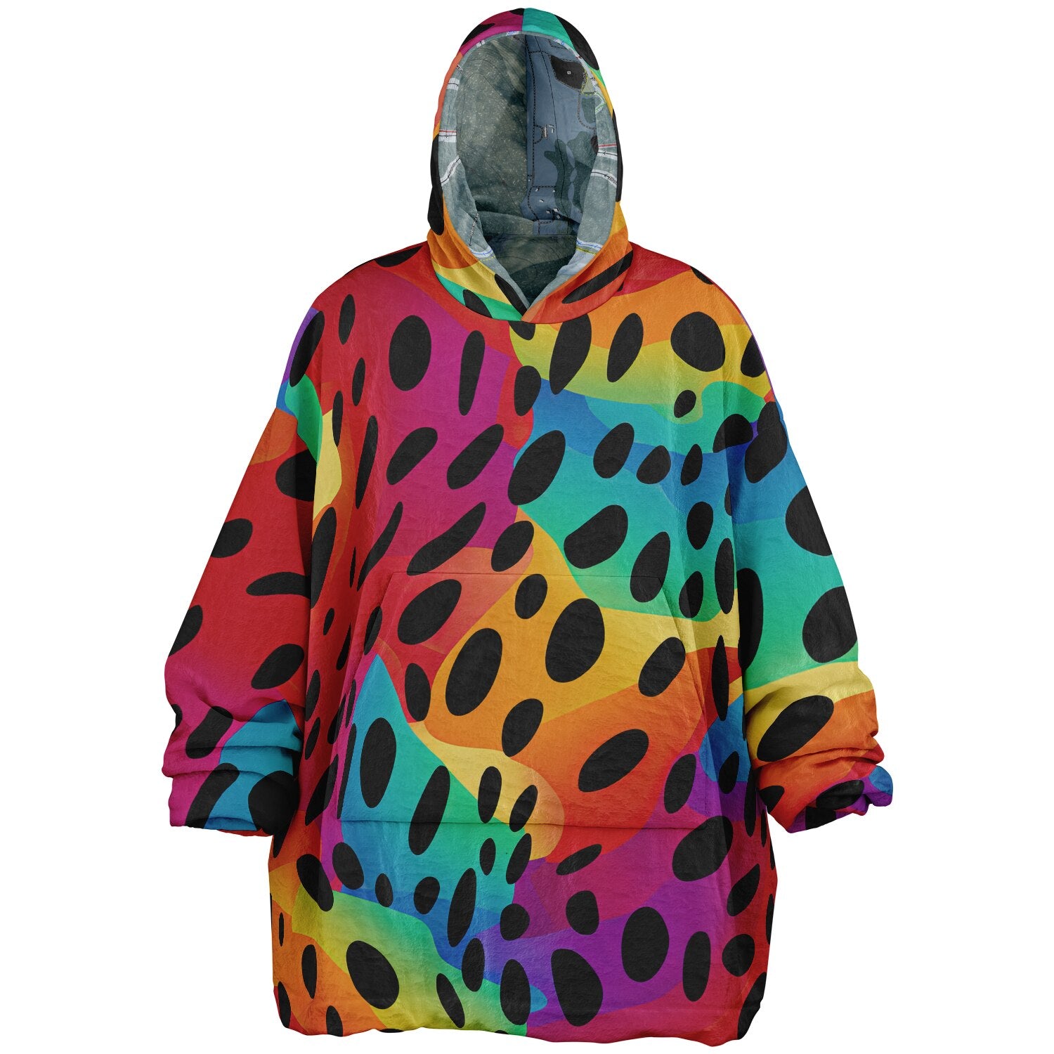 Attitash Mountain, New Hampshire Ski Resort Map Reversible Snug Hoodie