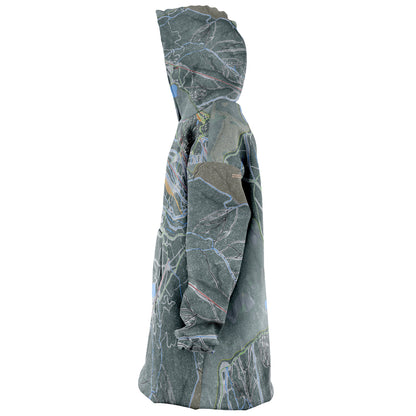 Silver Star, British Columbia Ski Trail Map Snug Hoodie