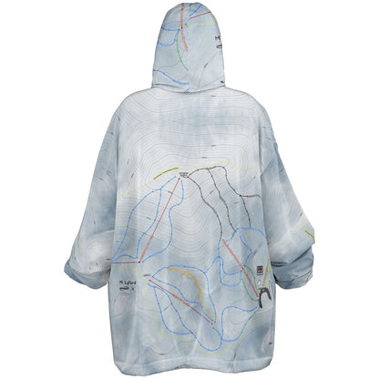 Mt Lyford, New Zealand Ski Trail Map - Snug Hoodie - Powderaddicts