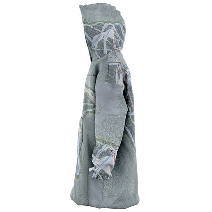 Blacktail, Montana Ski Trail Map - Snug Hoodie - Powderaddicts