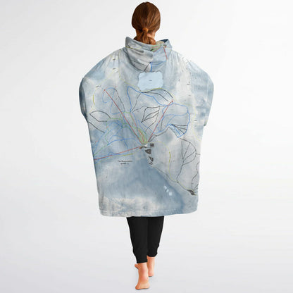 The Remarkables, New Zealand Ski Trail Map - Snug Hoodie - Powderaddicts