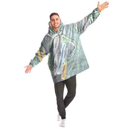 Hermon Mountain, Maine Ski Trail Map - Snug Hoodie - Powderaddicts