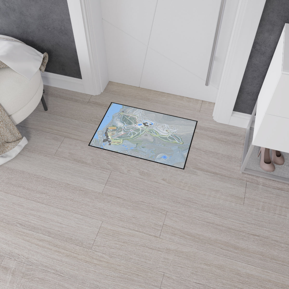 Wisp, Maryland Ski Resort Map Heavy Duty Floor Mat