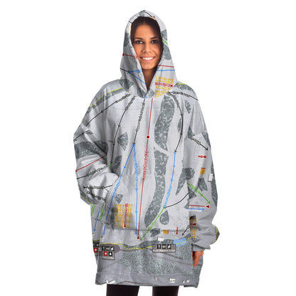 Soda Springs, California Ski Trail Map - Snug Hoodie - Powderaddicts