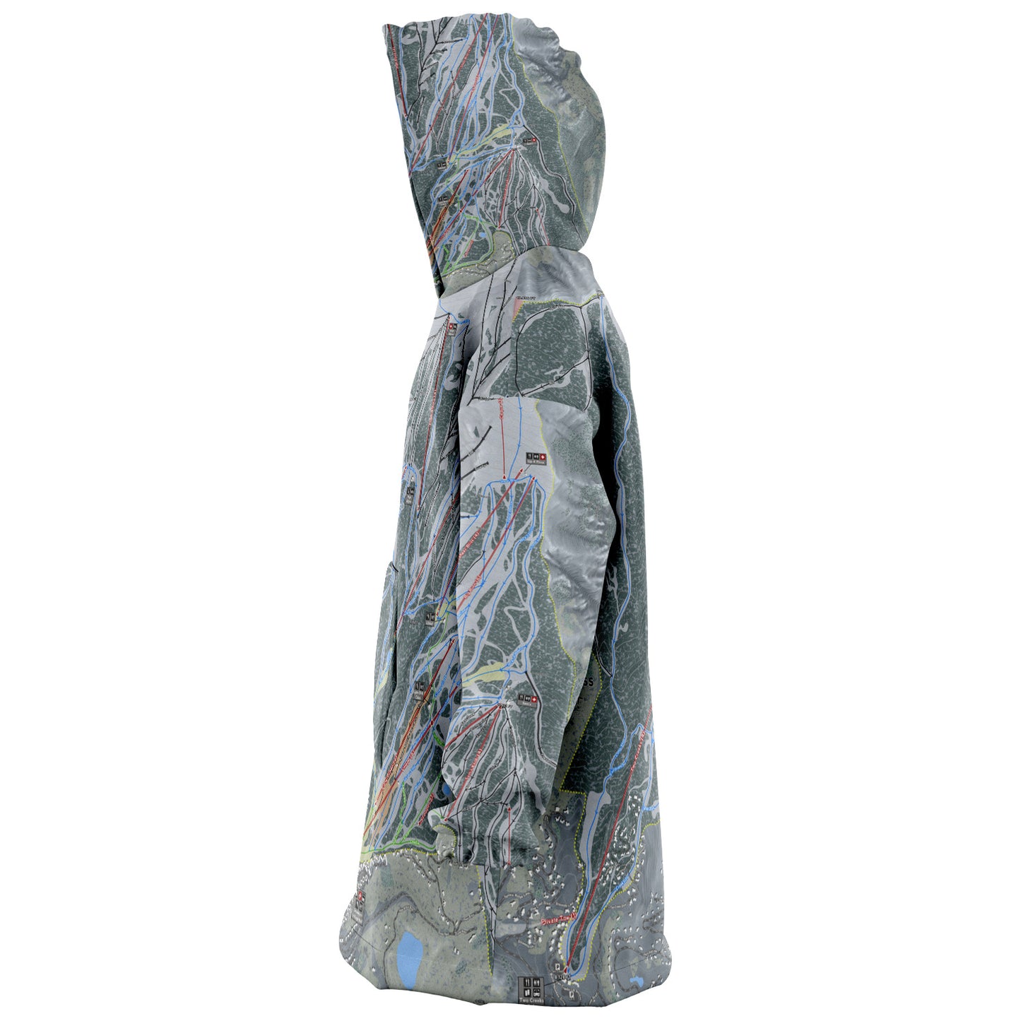 Snowmass, Colorado Ski Trail Map - Snug Hoodie