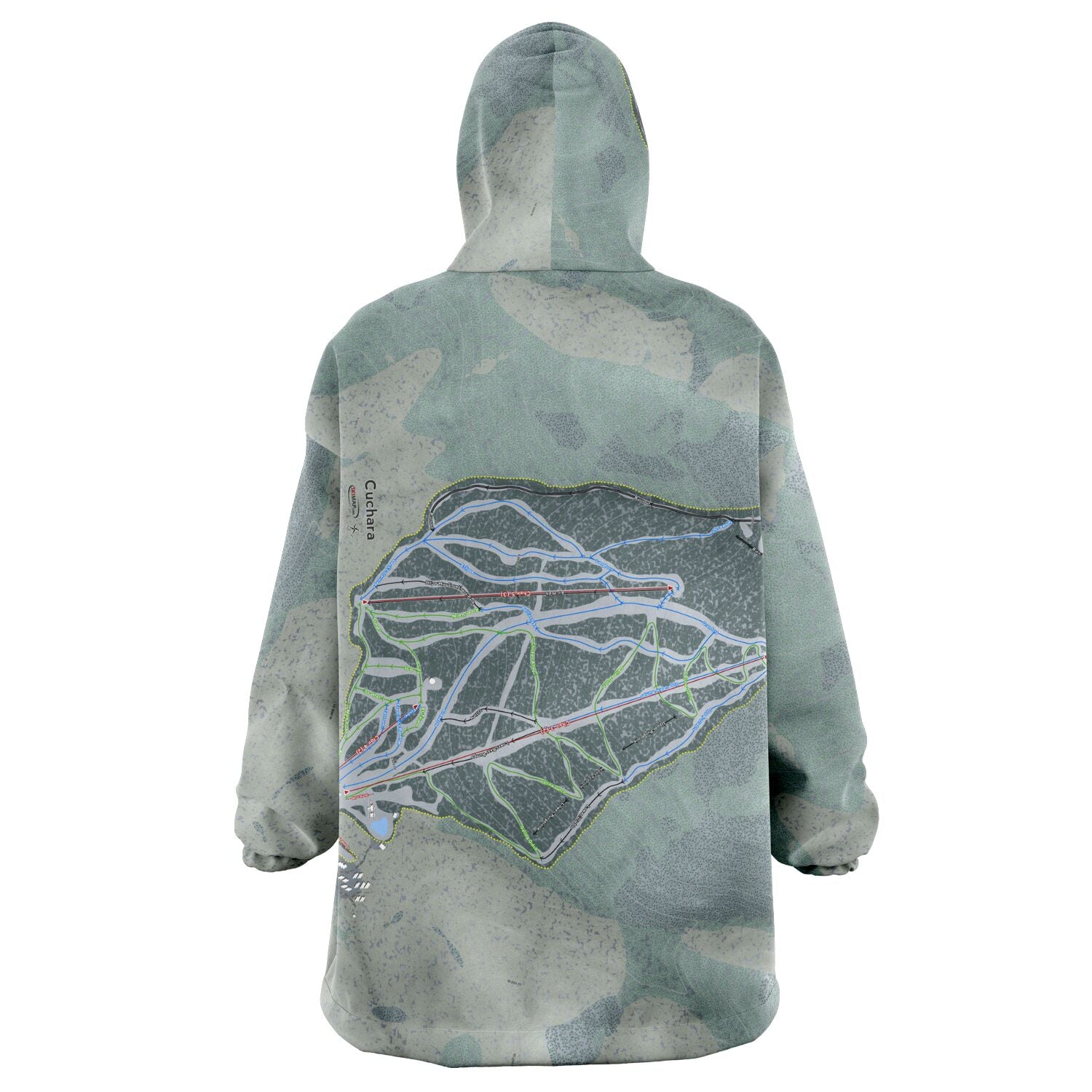 Cuchara, Colorado Ski Trail Map - Snug Hoodie