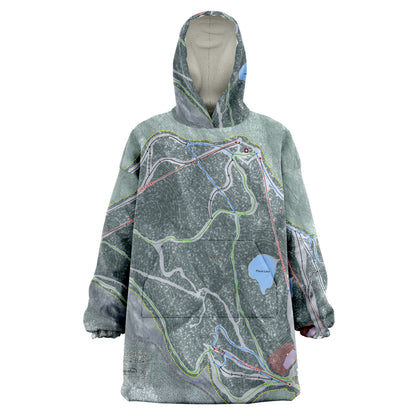 Middlebury Snow Bowl, Vermont Ski Trail Map - Snug Hoodie