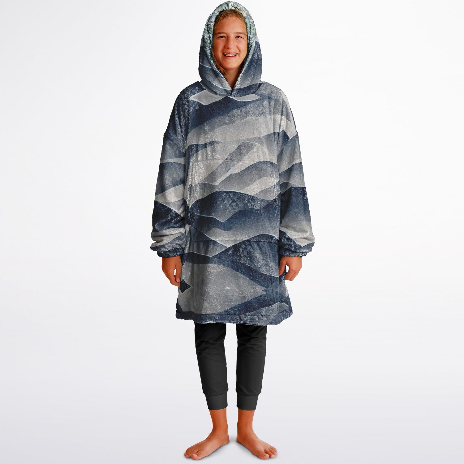 Powder Mountain, Utah Ski Resort Map Youth Reversible Snug Hoodie