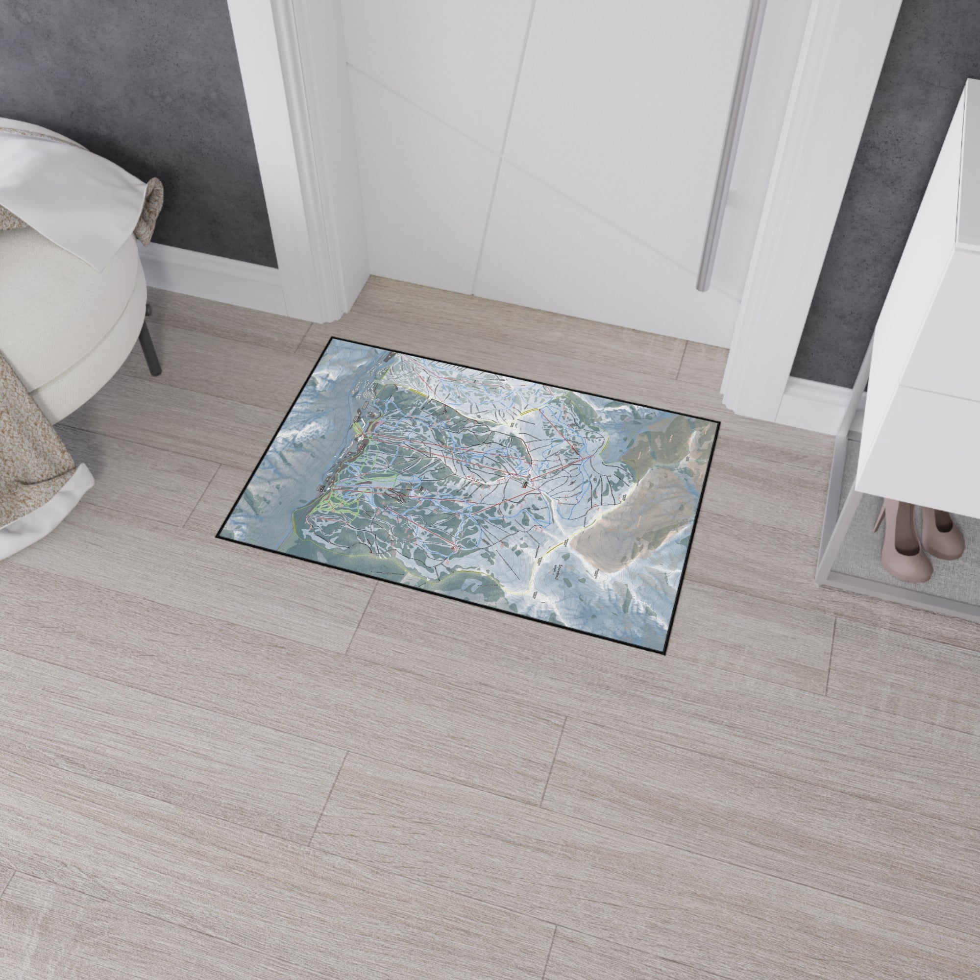 Snowbird, Utah Ski Resort Map Heavy Duty Floor Mat