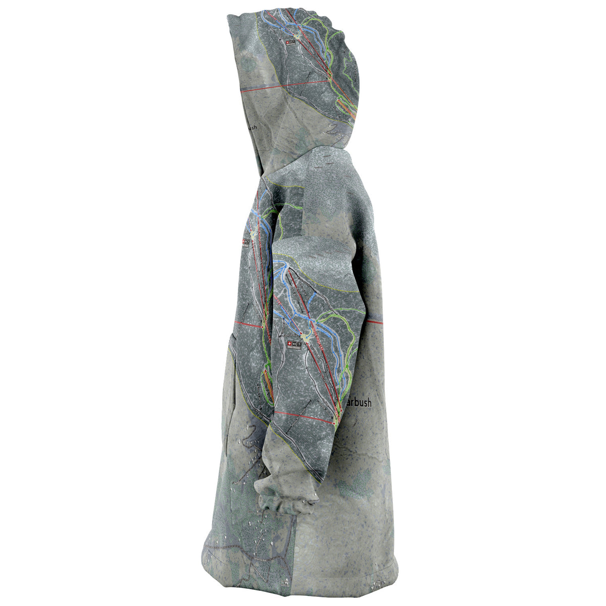 Sugarbush, Vermont Ski Trail Map - Snug Hoodie