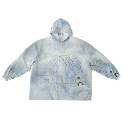 Mt Lyford, New Zealand Ski Trail Map - Snug Hoodie - Powderaddicts