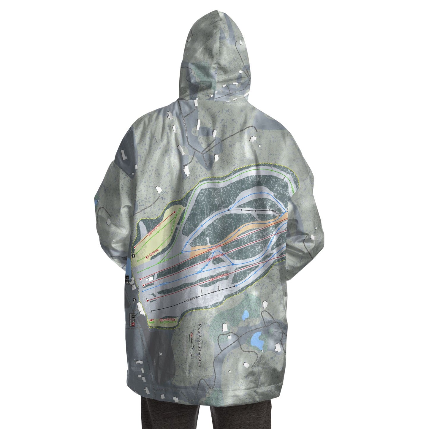 Mount Southington, Connecticut Ski Trail Map - Snug Hoodie