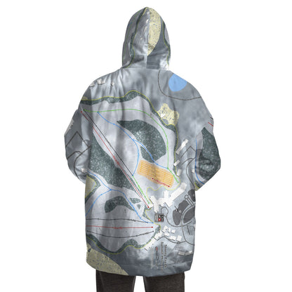 Shanty Creek Summit Mountain, Michigan Ski Trail Map Snug Hoodie - Powderaddicts