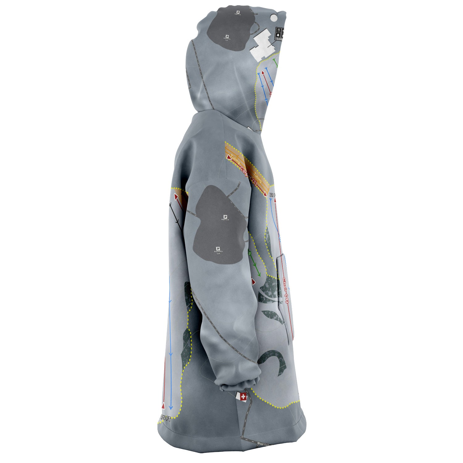 Villa Olivia, Illinois Ski Trail Map - Snug Hoodie - Powderaddicts