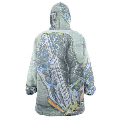 Bigrock Mountain, Maine Ski Trail Map - Snug Hoodie