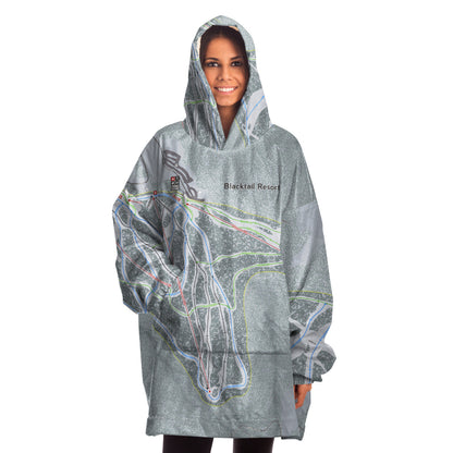 Blacktail, Montana Ski Trail Map - Snug Hoodie - Powderaddicts
