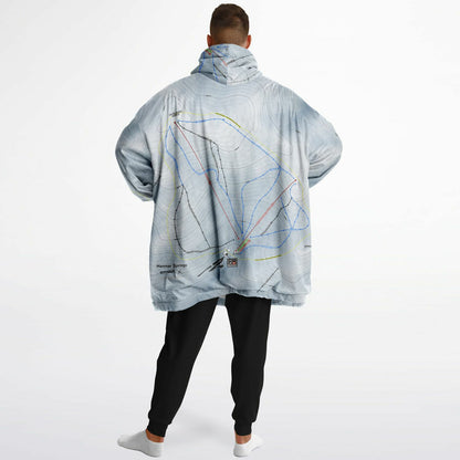 Hanmer Springs, New Zealand Ski Trail Map - Snug Hoodie - Powderaddicts