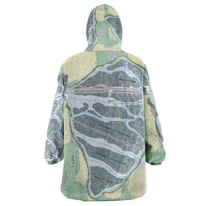 Porcupine Mountains, Michigan Ski Trail Map Snug Hoodie - Powderaddicts