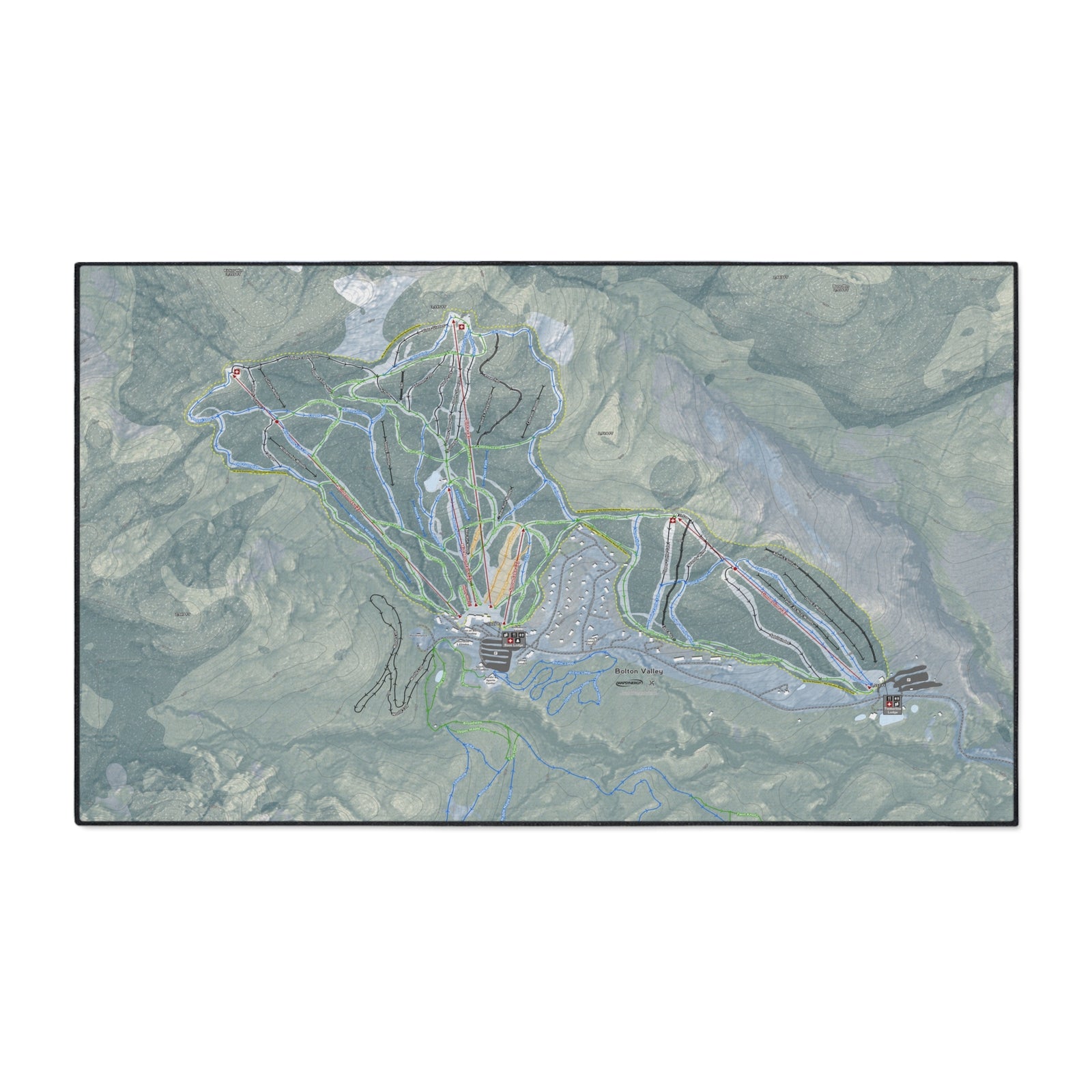Bolton Valley, Vermont Ski Resort Map Heavy Duty Floor Mat