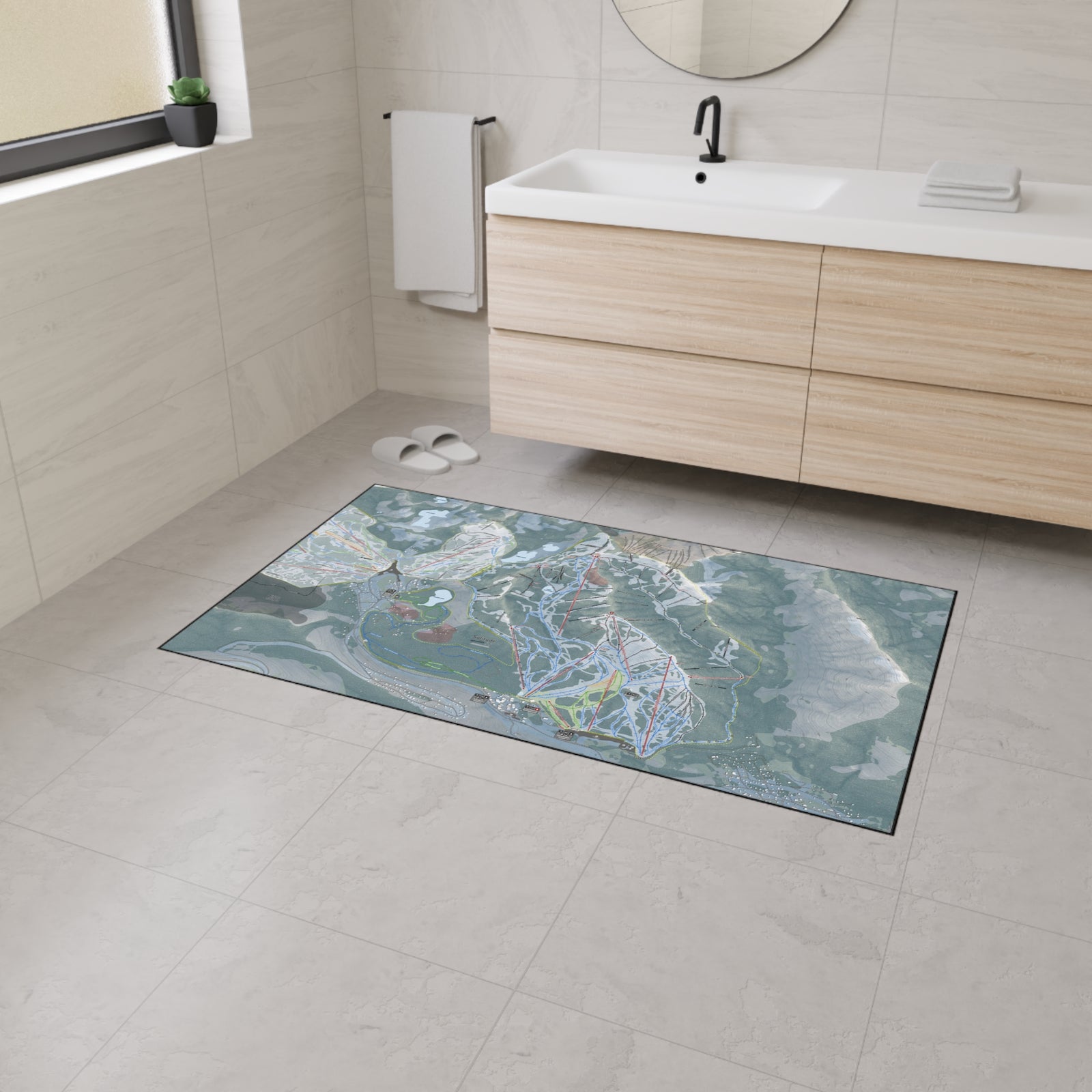 Solitude, Utah Ski Resort Map Heavy Duty Floor Mat