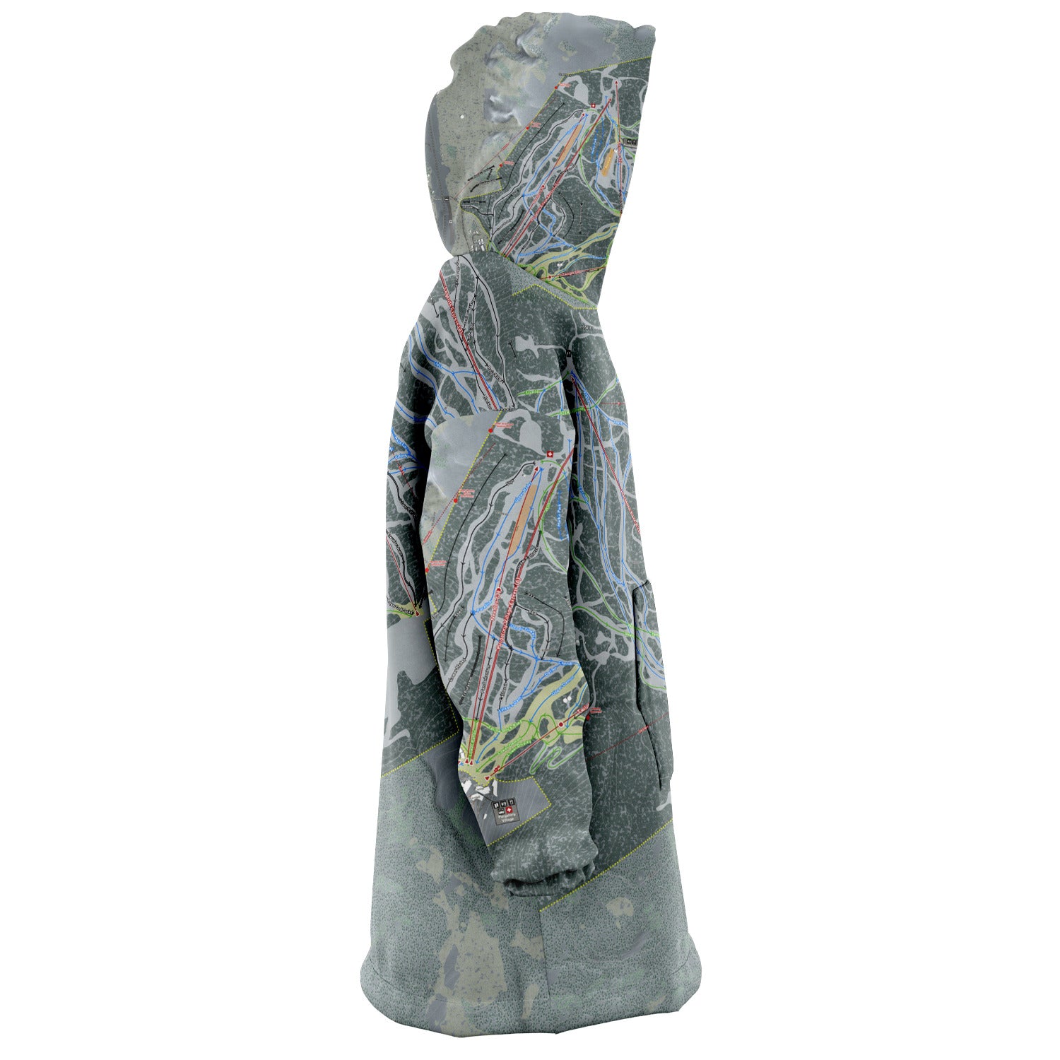 Purgatory, Colorado Ski Trail Map - Snug Hoodie - Powderaddicts