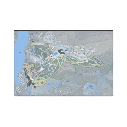 Wisp, Maryland Ski Resort Map Heavy Duty Floor Mat