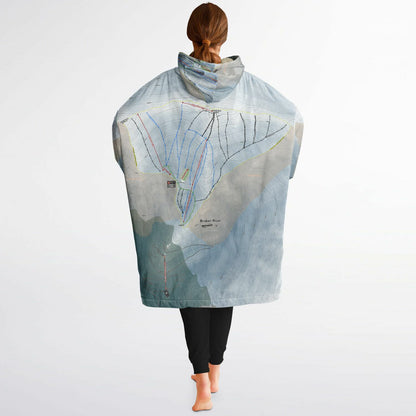 Broken River, New Zealand Ski Trail Map - Snug Hoodie - Powderaddicts