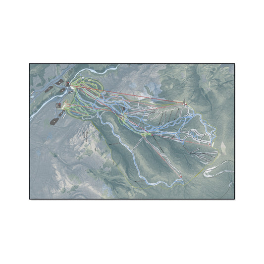 Whiteface Mountain, New York Ski Resort Map Heavy Duty Floor Mat