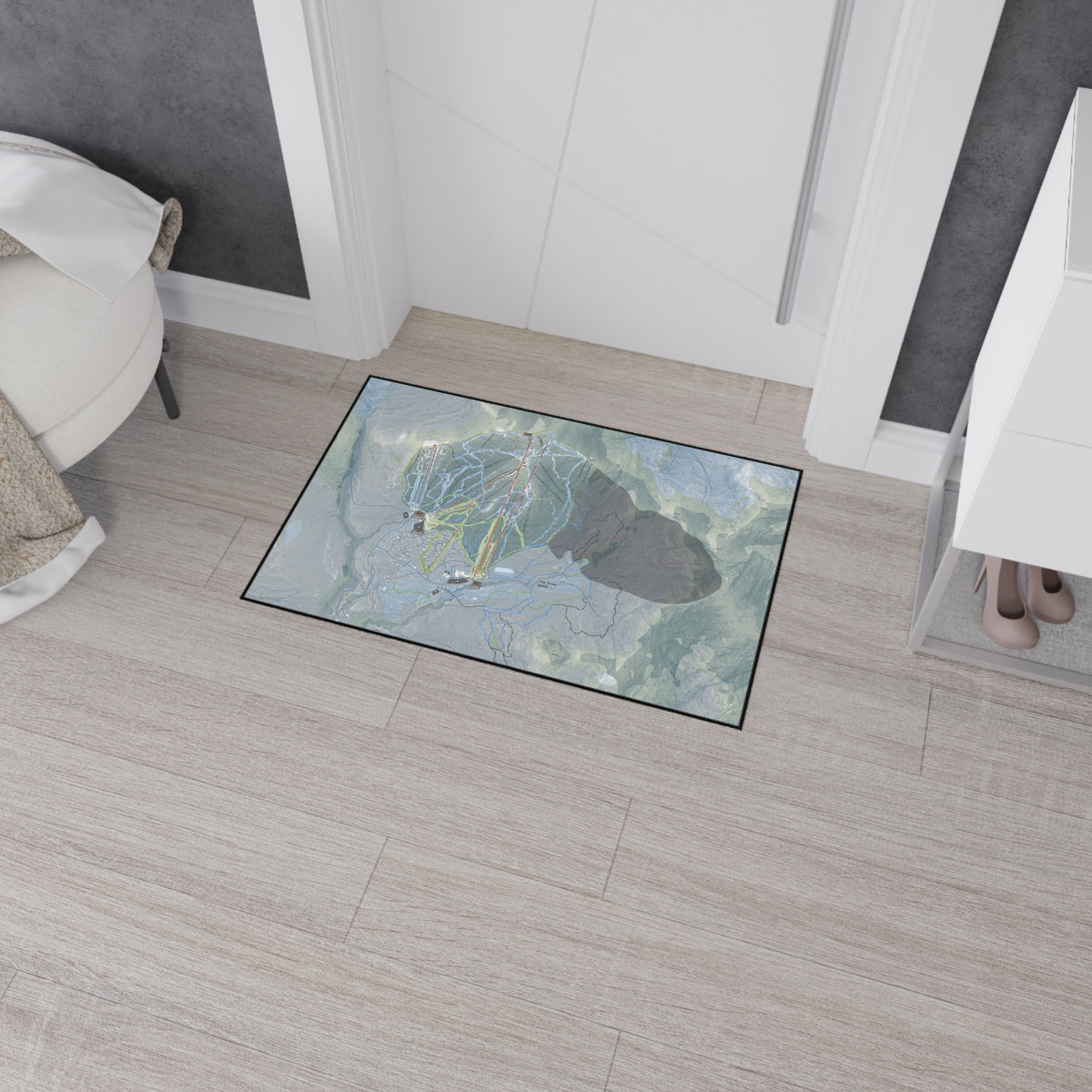 Jay Peak, Vermont Ski Resort Map Heavy Duty Floor Mat