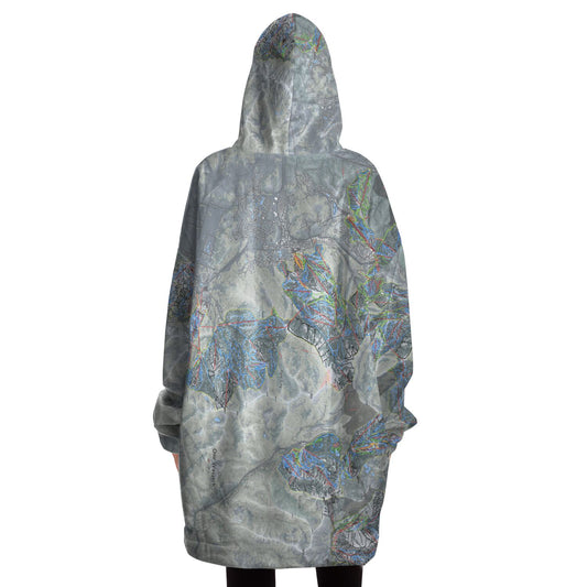 One Wasatch, Utah Ski Trail Map - Snug Hoodie - Powderaddicts