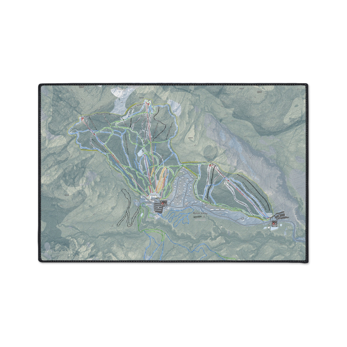 Bolton Valley, Vermont Ski Resort Map Heavy Duty Floor Mat
