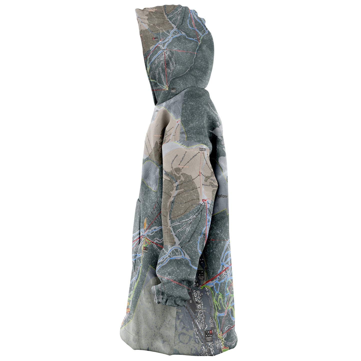 Keystone, Colorado Ski Trail Map - Snug Hoodie