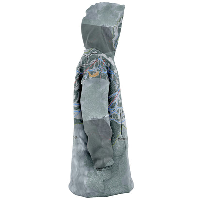 Mission Ridge, Washington Ski Trail Map - Snug Hoodie - Powderaddicts