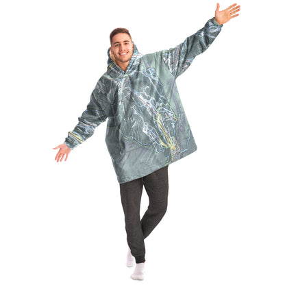 Panorama, British Columbia Ski Trail Map - Snug Hoodie - Powderaddicts