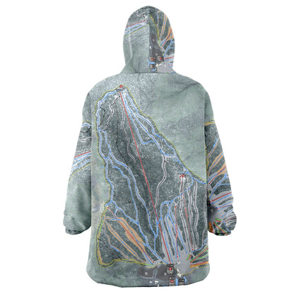 Gunstock Mountain, New Hampshire Ski Trail Map - Snug Hoodie - Powderaddicts