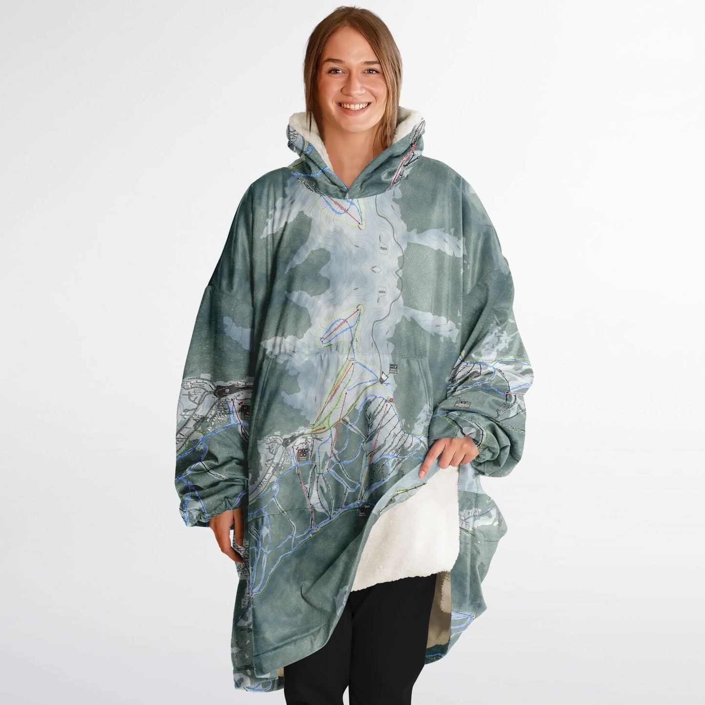 Mount Hotham, Australia Ski Trail Map - Snug Hoodie