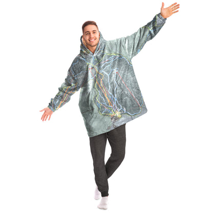 Gore Mountain, New York Ski Trail Map - Snug Hoodie