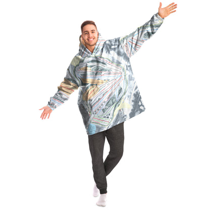 Mt Holly, Michigan Ski Trail Map Snug Hoodie