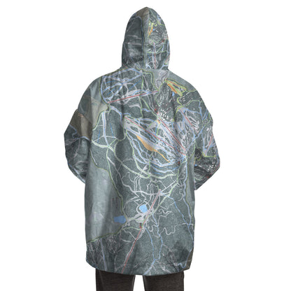 Silver Star, British Columbia Ski Trail Map Snug Hoodie