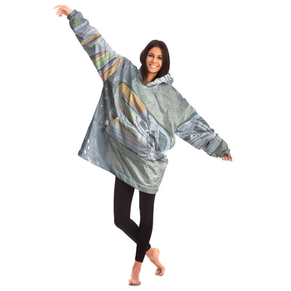 Ski Ward, Massachusetts Ski Trail Map Snug Hoodie