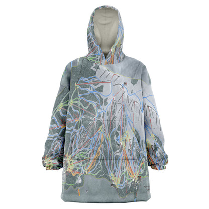 Mammoth Mountain, California Ski Trail Map - Snug Hoodie