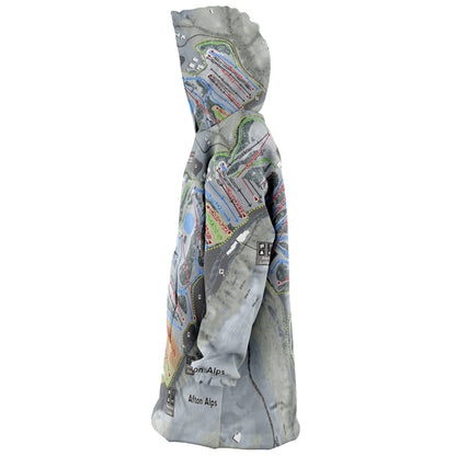 Afton Alps, Minnesota Ski Trail Map - Snug Hoodie