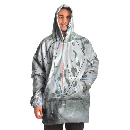 Echo Valley, Washington Ski Trail Map - Snug Hoodie - Powderaddicts